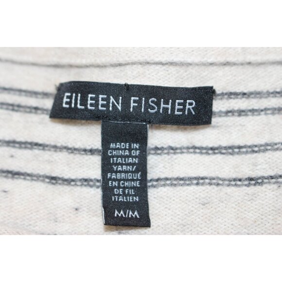 Eileen Fisher - Peppered Organic Cotton Wool Boxy Sweater, Maple Oat, Med - Picture 4 of 9